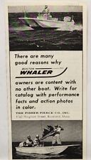 1964 Fisher Pierce Boston Whaler Fishing Boat Print Ad Rockland Massachusetts picture