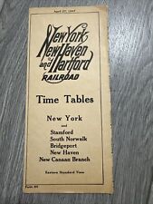 1947 Apl, 27 NY New Haven & Hartford Railroad RR Timetable NY Stamford Branches picture
