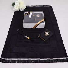 Personalized Luxury Soft Prayer Rug Prayer Beads Quran Islamic Gift Set, Plus... picture