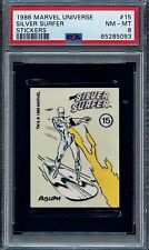 1986 Marvel Universe Stickers #15 Silver Surfer PSA 8 🔥RARE🔥 picture