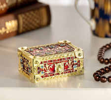 Keren Kopal Golden Treasure Trinket Box Hand made Decorated & Austrian Crystals picture
