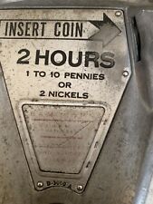 Vintage Dual 2 Hour Parking Meter  Penny or Nickels No Key picture