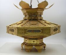 Japanese Hanging Buddhist Goldish Brass Lantern from temple Height:38㎝/14.8inch picture