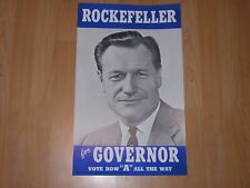 1958-1960 Original Nelson Rockefeller For Governor Campaign Poster. NOS 13