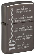 Zippo Lighter, The Ten Commandments - Black Ice 80959 picture