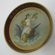 BARTHOLOMAY ROCHESTER NY BEERS ALES PORTER Antique Pre Prohibition Sign Tip Tray picture