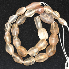 Genuine Ancient Roman Crystal Stone Bead Necklace Circa 1st - 2nd Century AD picture