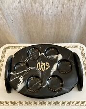 Pesach Passover Seder Plate Black And White Marble Design YOSSI NUSSBAUM Artist picture
