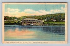 Cascade MD-Maryland Camp Ritchie Military Reservation Club House Linen Postcard picture