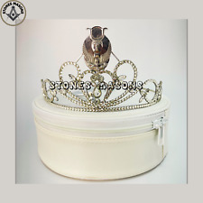 DOI Crown , Masonic York Rite Crown, Daughter Of ISIS Crown Silver Tone + Case picture