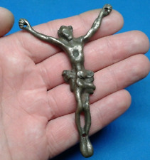 Ancient Bronze Crucifixion of Jesus Christ 17 - 18th century. picture