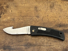 VINTAGE Gerber USA BOLT Action Guthook BLACK Folding Hunter KnifeGreat Condition picture