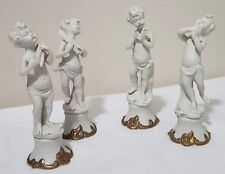 Antique 1879 Four Puttini Season White Capodimonte Figurines Flavia Signed picture