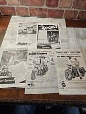 27 Vintage Lot Harley-Davidson Motorcycles Triumph Indian Print Ads  picture