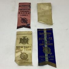 (Lot Of 4) Antique 1920’s Daughters Of The American Revolution New York Ribbons picture