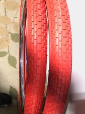 26 X 2.125 bicycle tires BALLOON TWO RED BRICK TREAD  Schwinn, Columbia tires picture