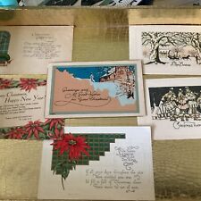 Vintage Christmas Postcards Lot Of 6 picture