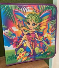 Lisa Frank Layla Butterfly Fairy Puffy Glitter 3 Ring Binder Full Size Zip Vtg picture
