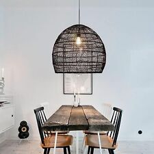 Woven Pendant Light Shades Handmade Hanging Ceiling Lamp Rattan Basket Lampshade picture
