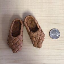Vintage Hand Made Birch Tree Decorative Primitive Miniature Shoes WWII picture