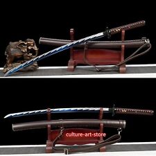 Blue Blade 1095 High Carbon steel Handmade Japanese Samurai Sword Katana Sharp picture