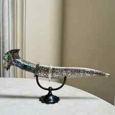 Ottoman Mughal Damascus dagger with mother of pearl handle and silver koftgari picture