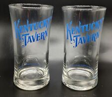 Pair Of Kentucky Tavern Glasses Blue Writing Whiskey picture