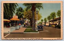 Palm Canyon Drive Palm Springs California Sidewalk Cafe Willard 1954 Postcard picture