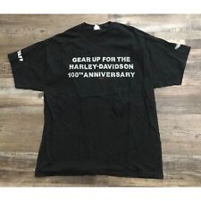 Harley Davidson Mens XL 100th Anniversary Black Staff T Shirt picture