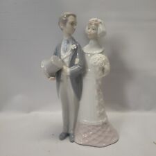 Lladro Wedding Couple Bride Groom Figurine #4808 Porcelain Spain Retired 7.75