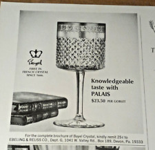 1973 print ad - Bayel Crystal glass PALAIS glassware Ebeling Reuss advertising picture