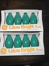 Vintage in box GE Glow Bright outdoor bulbs Green Christmas picture