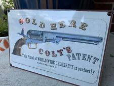 Heavy Vintage Style Colt Patent Pistol Gun Steel Metal Top Quality Sign picture