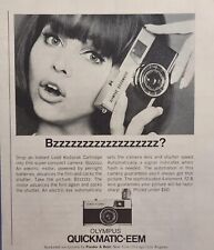 Olympus Quickmatic-EEM Instant Load Kodapak Cartridge Vintage Print Ad 1967 picture