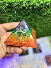 Natural Orgonite Tree Of Life Stone Amethyst Healing Crystal Energy Pyramids Set picture