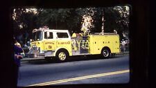 AH07 VINTAGE 35mm SLIDE TRANSPARENCY Photo YELLOW MACK FIRE TRUCK LYNNFIELD 2 picture