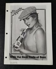 1980s Pabst Blue Ribbon Beer Ad Slick 