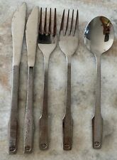 5pc Vintage United Airlines silverware cutlery Stainless Abco picture
