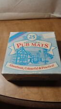 First Edition 25 British Pub Mats in Original Box Made In England picture
