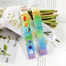 5Pcs Colorful Electroplated Gypsum Selenite Wand Copper Wire Crystal Reiki Stone picture