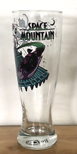 VINTAGE RARE HTF DISNEY PARKS  SPACE MOUNTAIN PILSNER VOYAGER POSTER GLASS USA picture