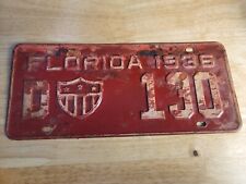 VINTAGE 1936 FLORIDA TAG NAVY LICENSE PLATE # D 130 picture