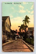 Postcard Florida Key West FL Oldest Street 1910s Unposted Divided Back picture