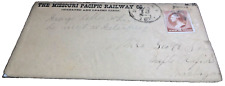 1885 MISSOURI PACIFIC RAILWAY LETTER AND ENVELOPE MARSHALL TEXAS picture