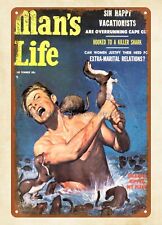 1956 Man's Life magazine covers Weasels Ripped My Flesh metal tin sign art wall picture