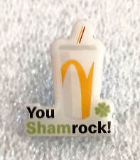 McDonald's You Shamrock Milk Shake Promo Fast Food Employee Pin NOS New 2021 picture