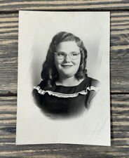 Vintage Olan Mills Studio Springfield Ohio Black White Photo Of Little Girl 5” picture