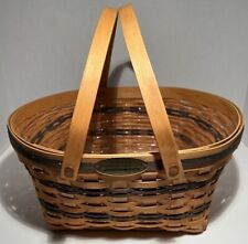 Longaberger Community Basket 1996 Woven Plastic Protector 2 Two Swinging Handles picture