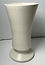 Vintage McCoy Floraline White Pedestal Vase 482 Pottery 11.5” USA Made picture
