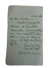 Alexander Mackonochie 1868 Signed Letter St. Albans Clergy House Holborn  picture